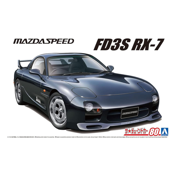 Aoshima: 1/24 Mazda Speed A Spec FD3S RX 7 99 Scale Model Kit #80 - Bards & Cards