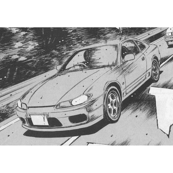 Aoshima: 1/24 Initial D - The Two Guys From Tokyo S15 Silvia Scale Model Kit #19 - Bards & Cards