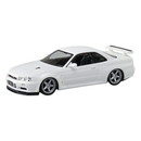 Aoshima: 1/32 The Snap Kit Nissan R34 Skyline GT-R Custom Wheel (White Pearl) Scale Model Kit #11-SP3 - Bards & Cards
