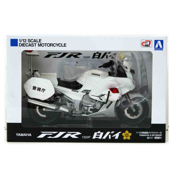 Aoshima: 1/12 Scale Yamaha FJR1300P Police Die-Cast Motorcycle - Bards & Cards