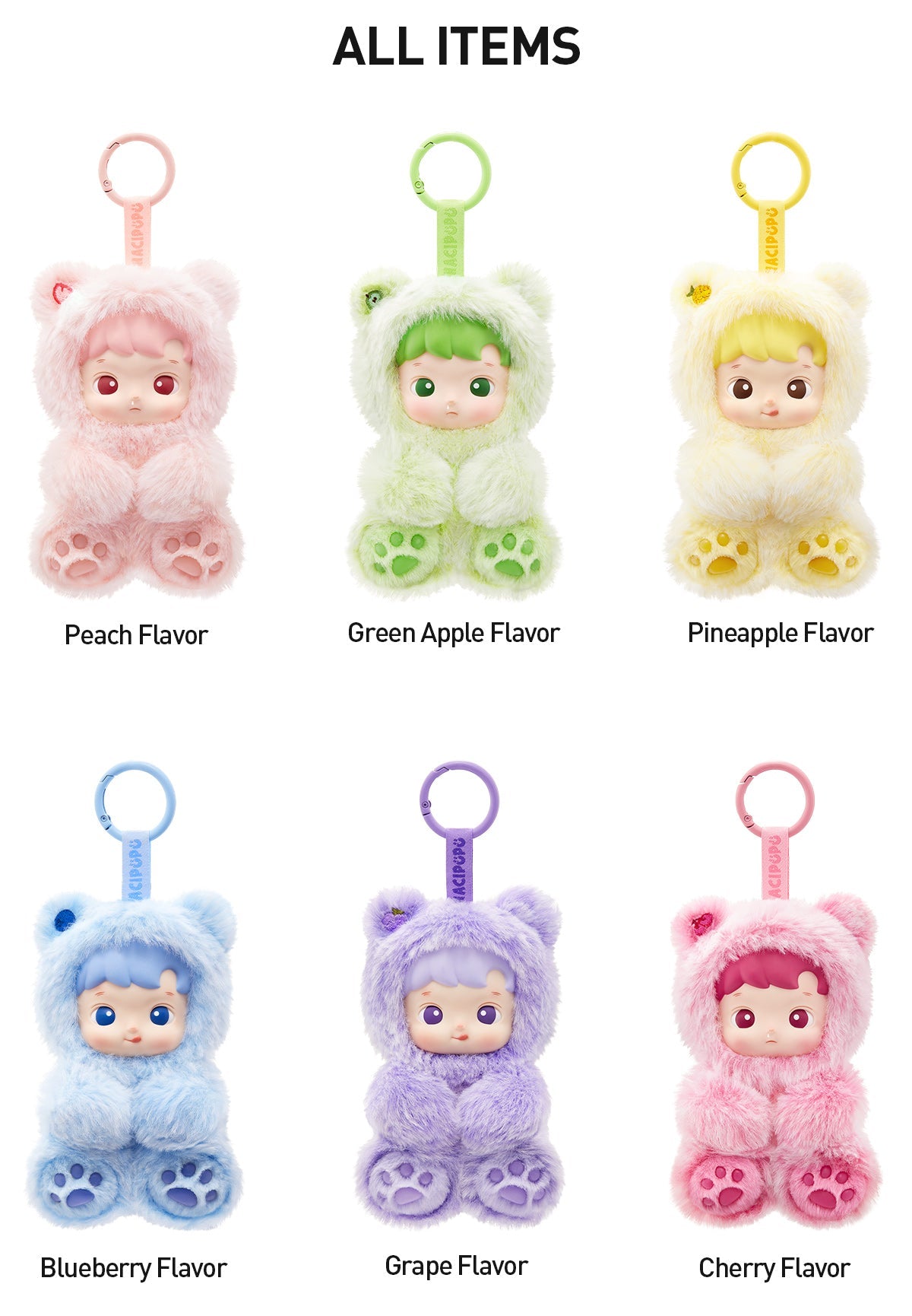 Hacipupu Gummy Bear Series - Vinyl Plush Pendant Blind Box