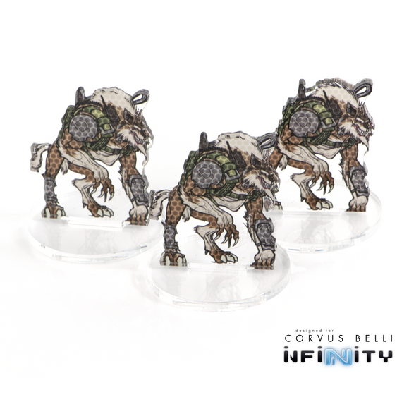 Infinity 3D Markers: Antipodes (3x 40mm Camo -3) - Bards & Cards