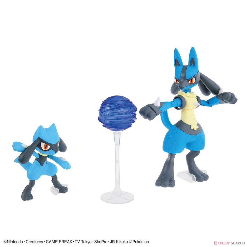 Bandai Spirits: Pokemon - Riolu & Lucario Model Kit Set - Bards & Cards