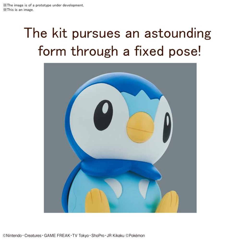 Bandai Spirits: Pokemon - 06 Piplup Model Kit Quick!! - Bards & Cards