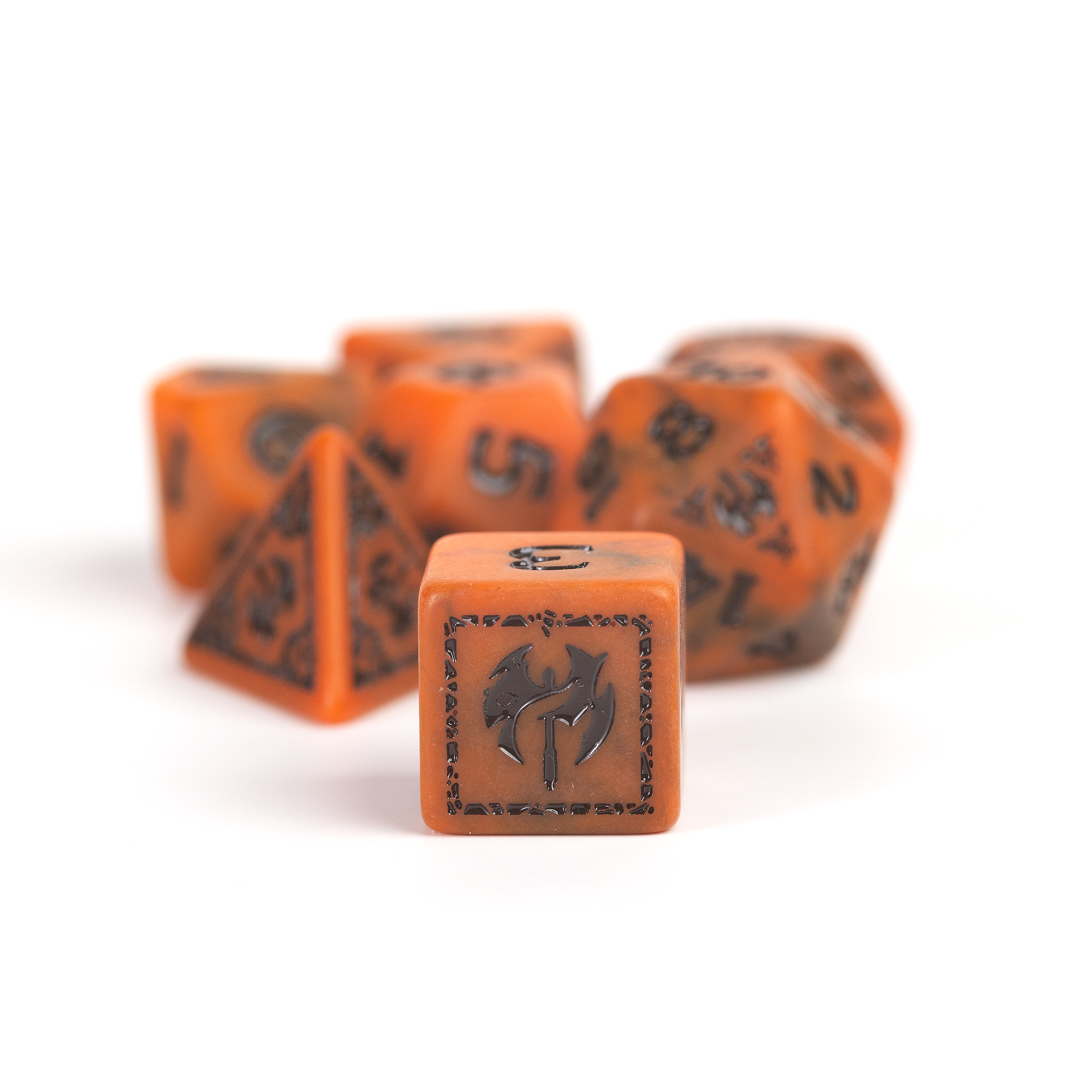 D&D Adventure Dice Set - Barbarian Edition | Orange 15pc Collection