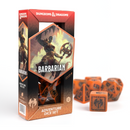 D&D Adventure Dice Set - Barbarian Edition | Orange 15pc Collection - Bards & Cards