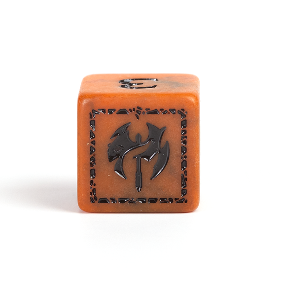 D&D Adventure Dice Set - Barbarian Edition | Orange 15pc Collection - Bards & Cards