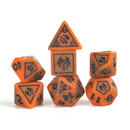 D&D Adventure Dice Set - Barbarian Edition | Orange 15pc Collection - Bards & Cards