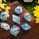 Bees And Flower Handmade Resin DND Dice Set - Bards & Cards