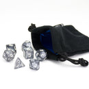 Black Smoke Dice - 7 Piece Set - Bards & Cards