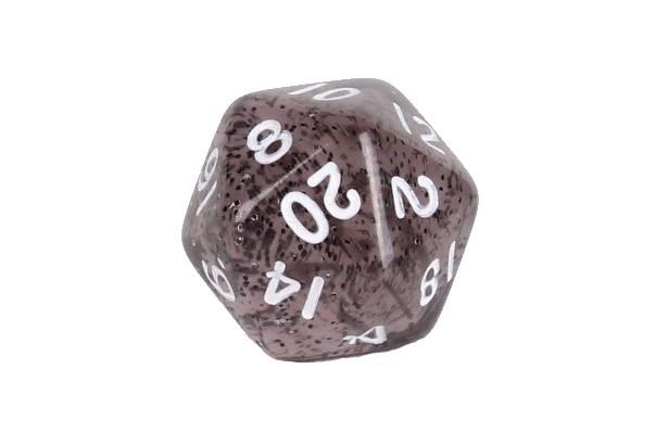 Black Sparkle Dice - 7 Piece Set - Bards & Cards