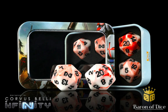 INFINITY: BLOODY INTENT, DICE SET - Bards & Cards