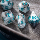 Blue Cloud Handmade Resin DND Dice Set - Bards & Cards