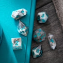 Blue Cloud Handmade Resin DND Dice Set - Bards & Cards