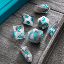 Blue Cloud Handmade Resin DND Dice Set - Bards & Cards