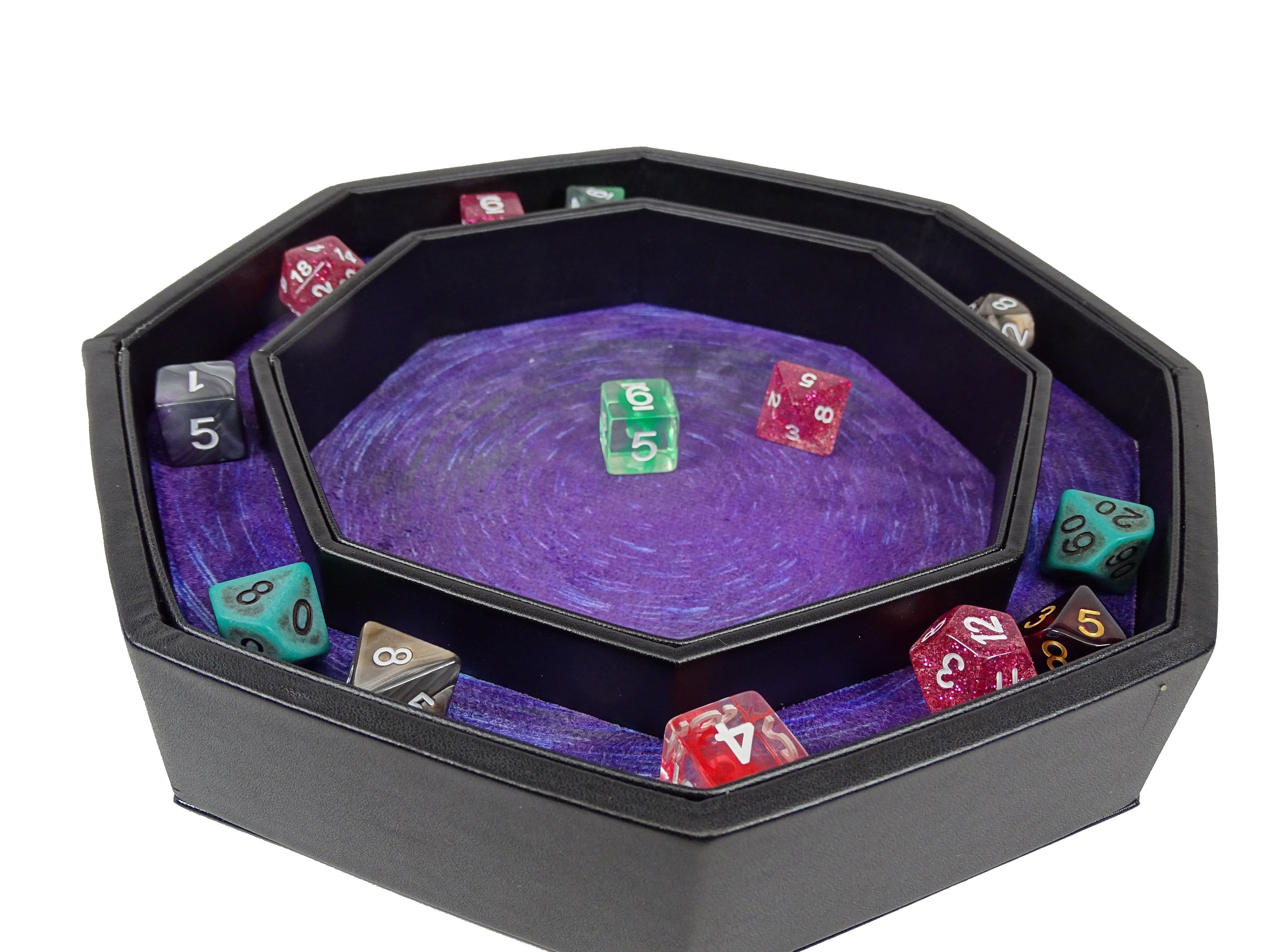 Color Shift Dice Tray Base - Starfield Design - Bards & Cards