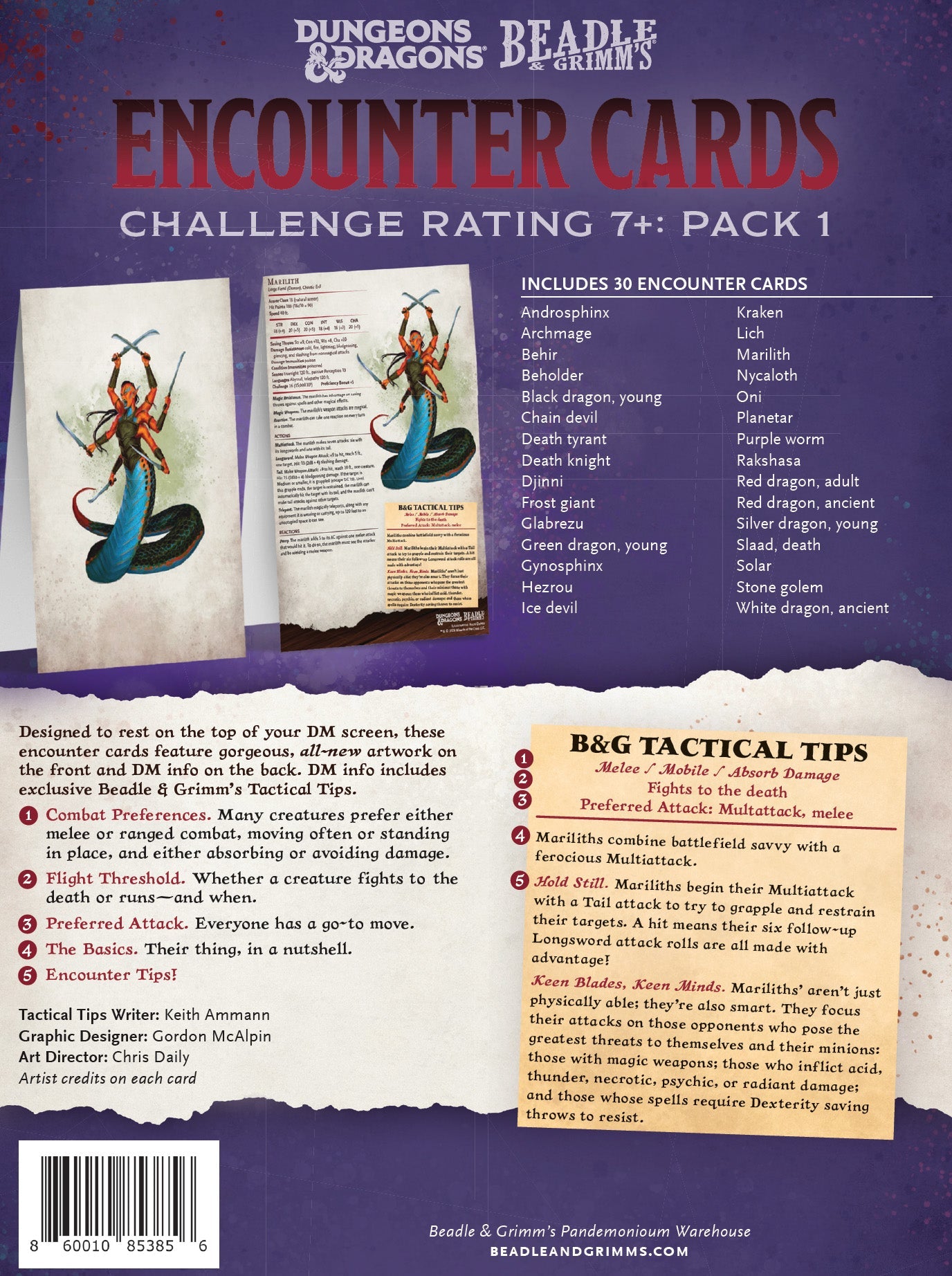 Encounter Cards (D&D) - Challenge Rating 7+ PACK 1 - Bards & Cards