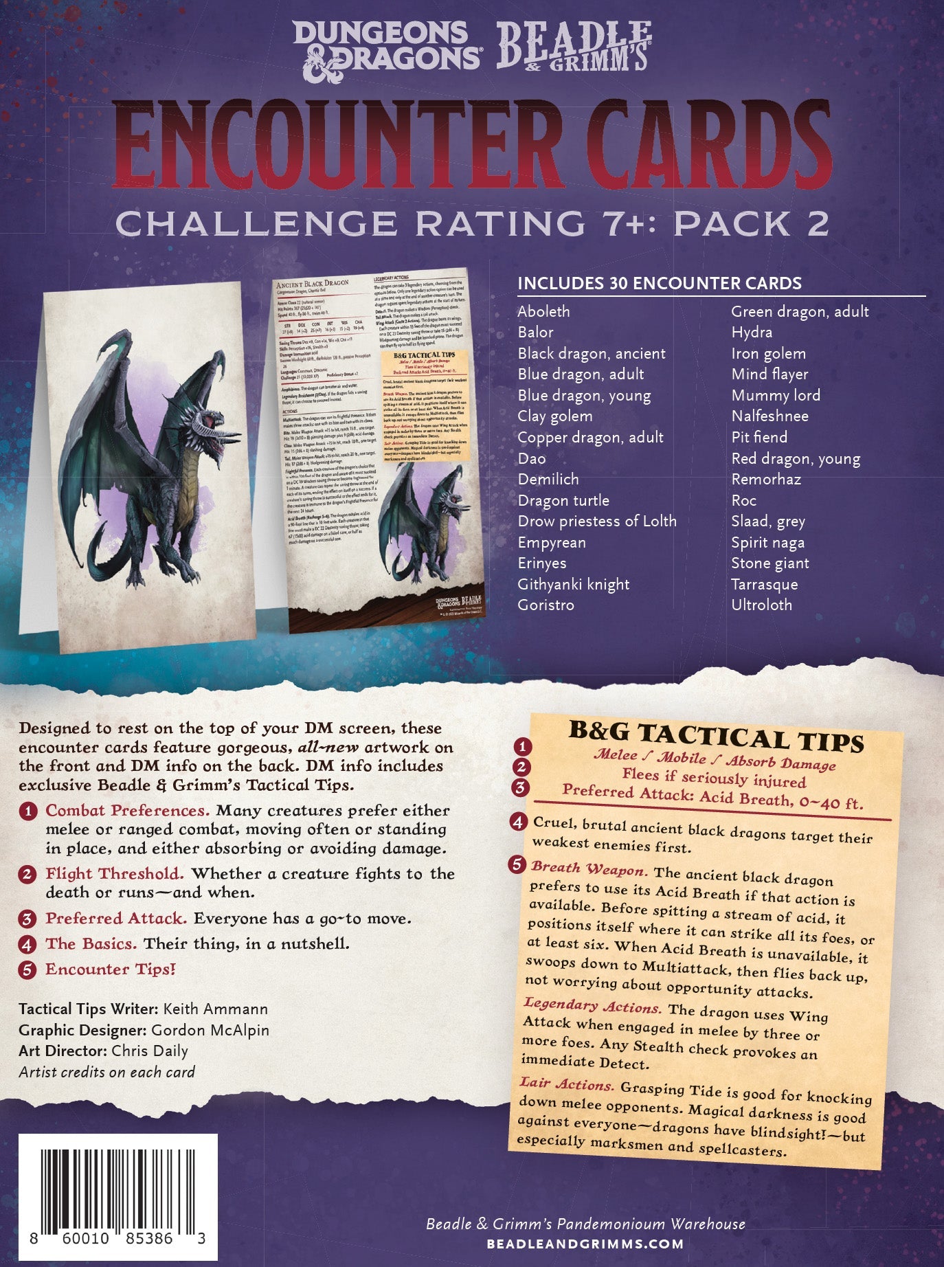 Encounter Cards (D&D) - Challenge Rating 7+ PACK 1 - Bards & Cards