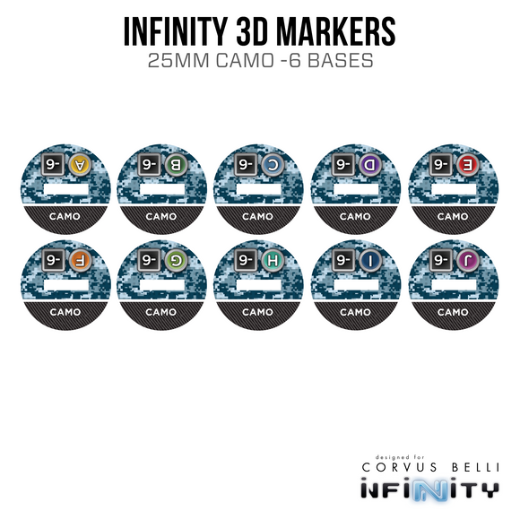 Infinity 3D Markers: Tuareg (25mm Camo -6) - Bards & Cards