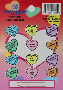 Candy Hearts Sticker Sheet - Bards & Cards