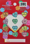 Candy Hearts Sticker Sheet - Bards & Cards