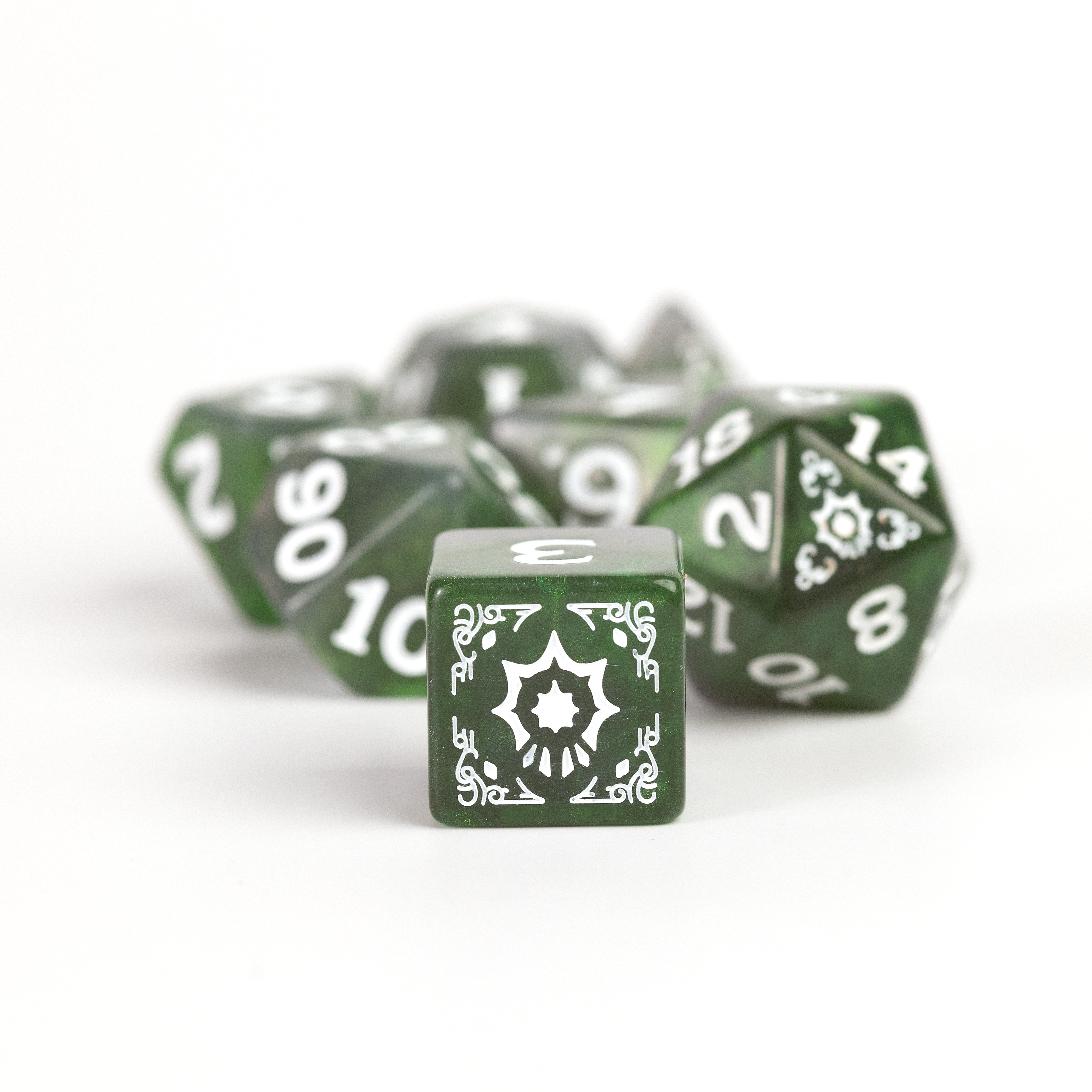 D&D Adventure Dice Set - Cleric Edition | Green 15pc Collection