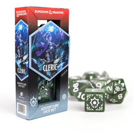 D&D Adventure Dice Set - Cleric Edition | Green 15pc Collection - Bards & Cards