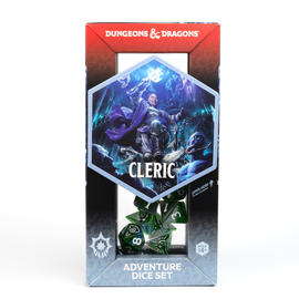 D&D Adventure Dice Set - Cleric Edition | Green 15pc Collection - Bards & Cards