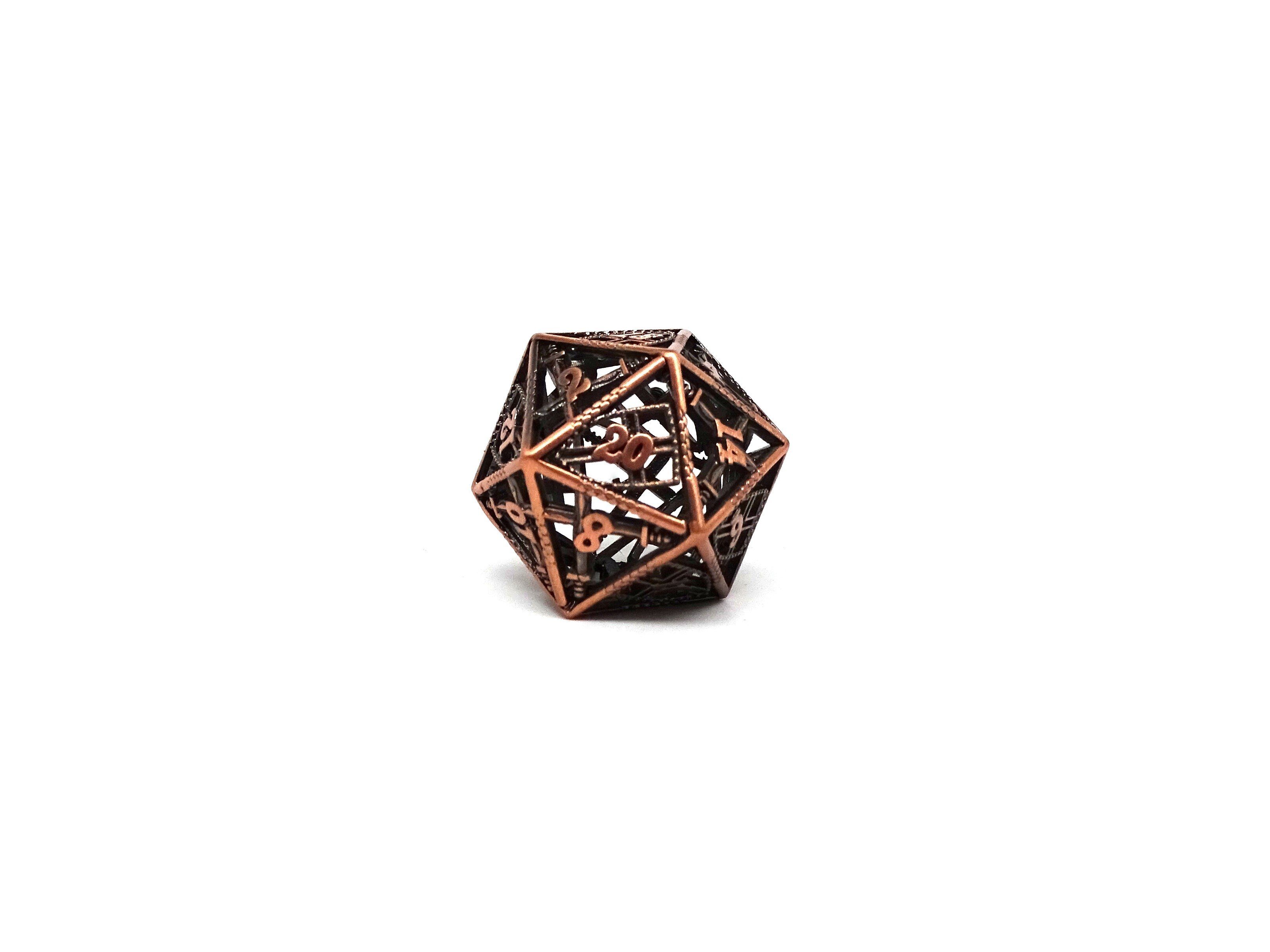 Hollow Dice of Divine Retribution - Legendary Copper D20 - Bards & Cards