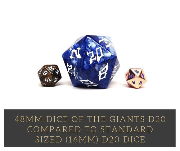 48mm Dice of the Giants - Storm Giant D20 - Bards & Cards