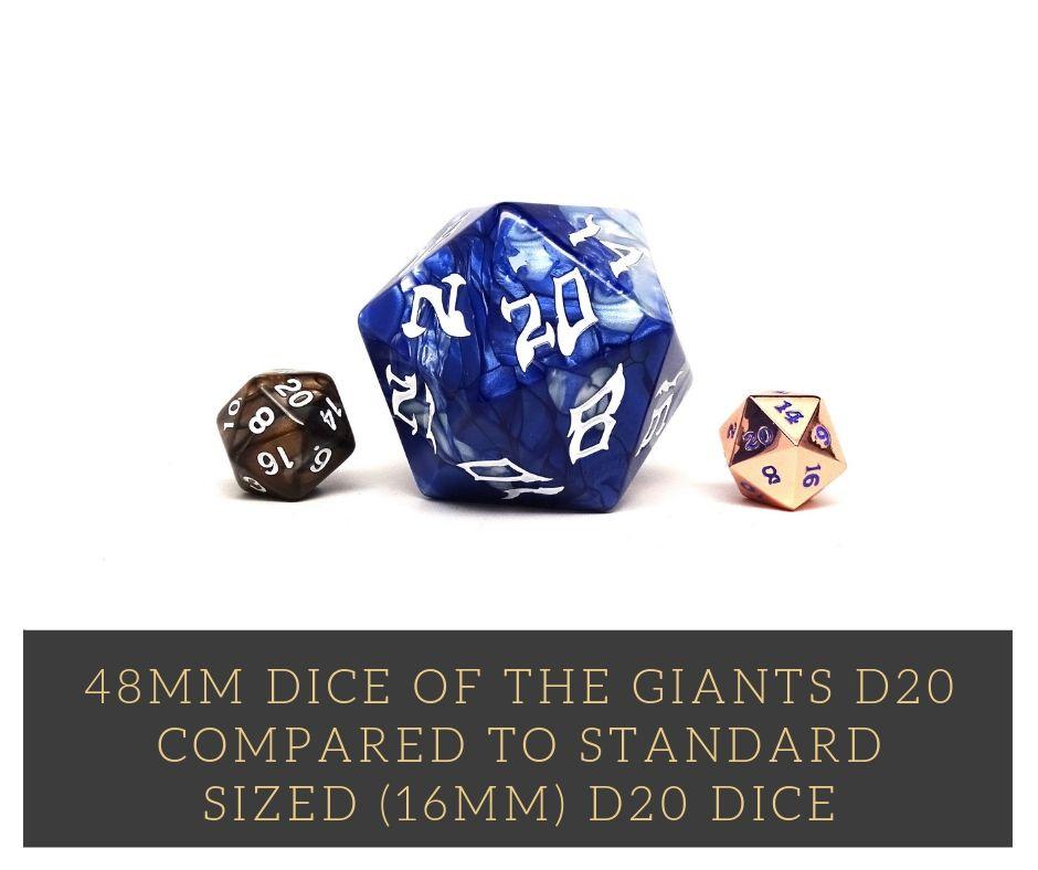 48mm Dice of the Giants - Storm Giant D20 - Bards & Cards