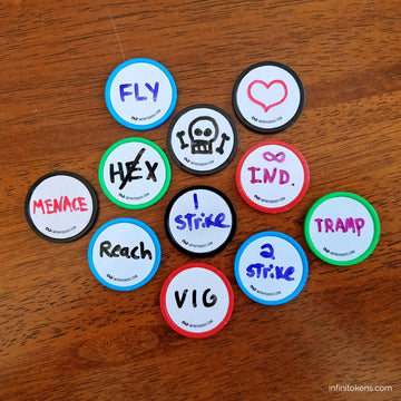 InfiniTokens: Dry Erase Counters/Tokens/Ability Counters (10-Pack) - Bards & Cards