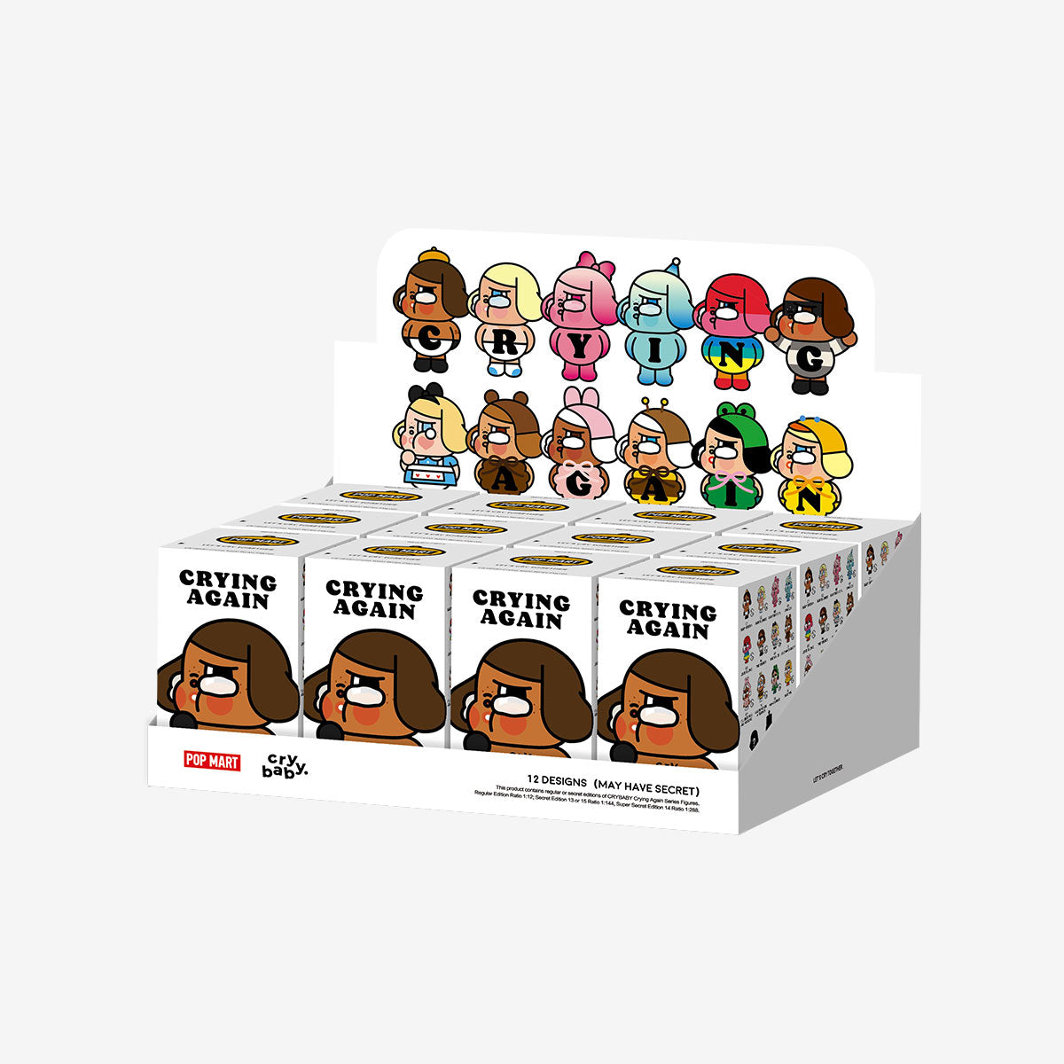 CRYBABY Crying Again シクレート2個セット CRYBABY Crying Again Series-Vinyl Face Plush Blind Box by POP MART