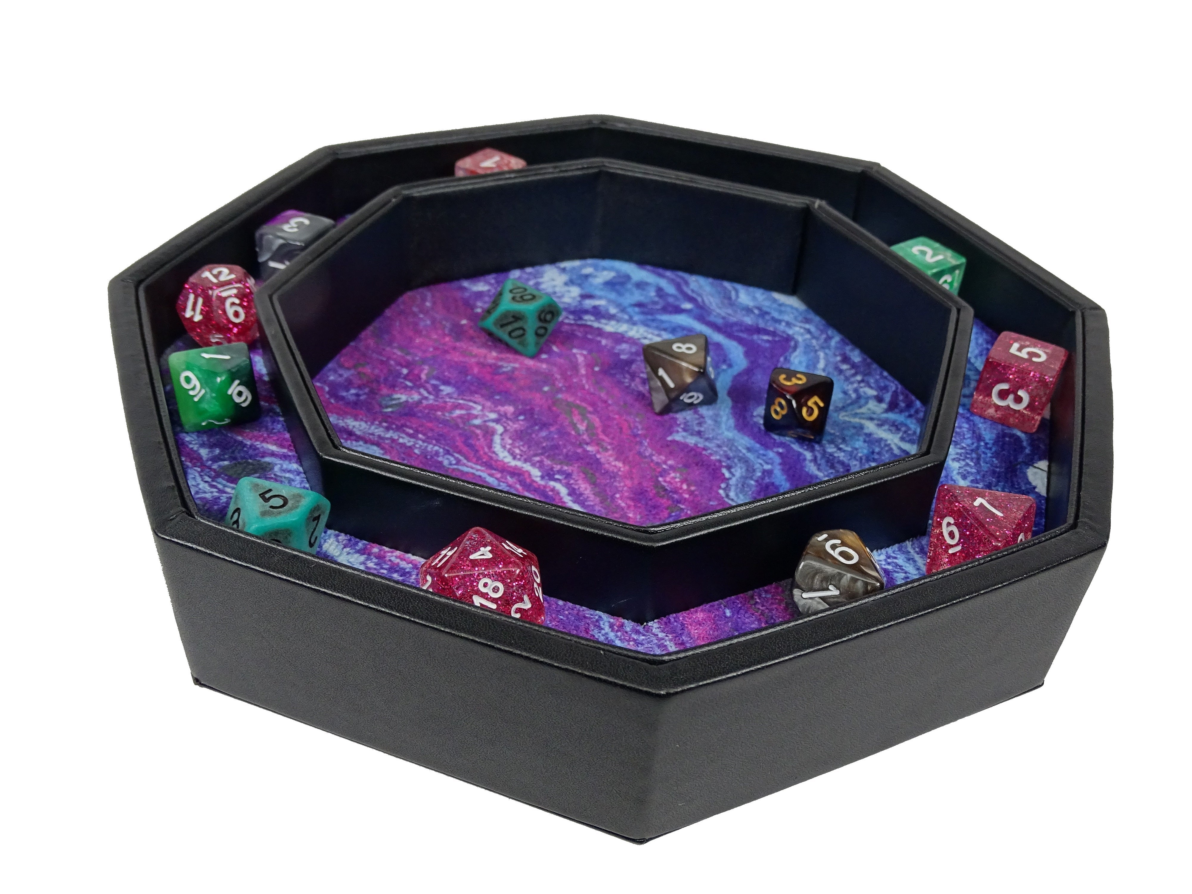 Color Shift Dice Tray Base - Design 'D' - Bards & Cards