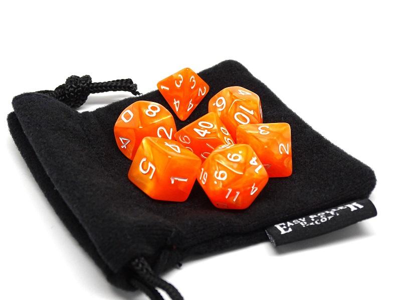 Orange Marble - 7 Piece Set - Bards & Cards