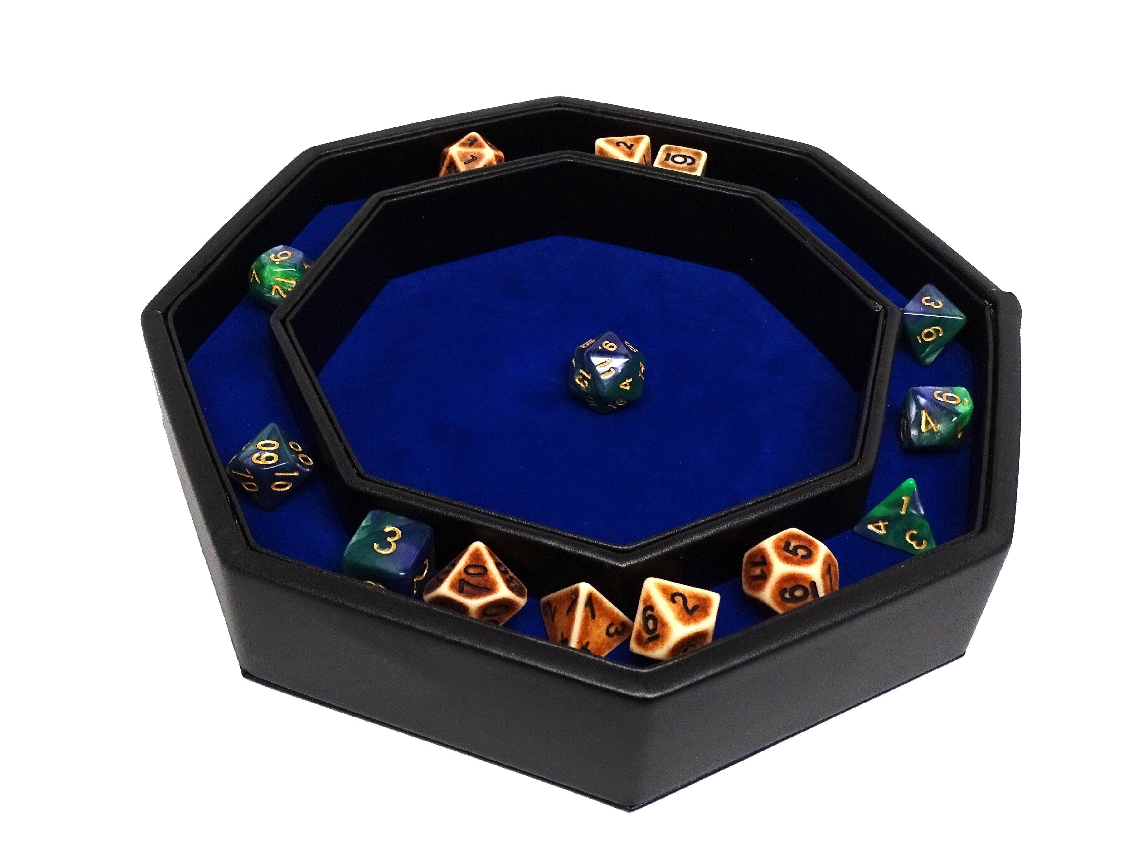 Classic 8 Inch Dice Tray With Dice Staging Area and Lid - Bards & Cards