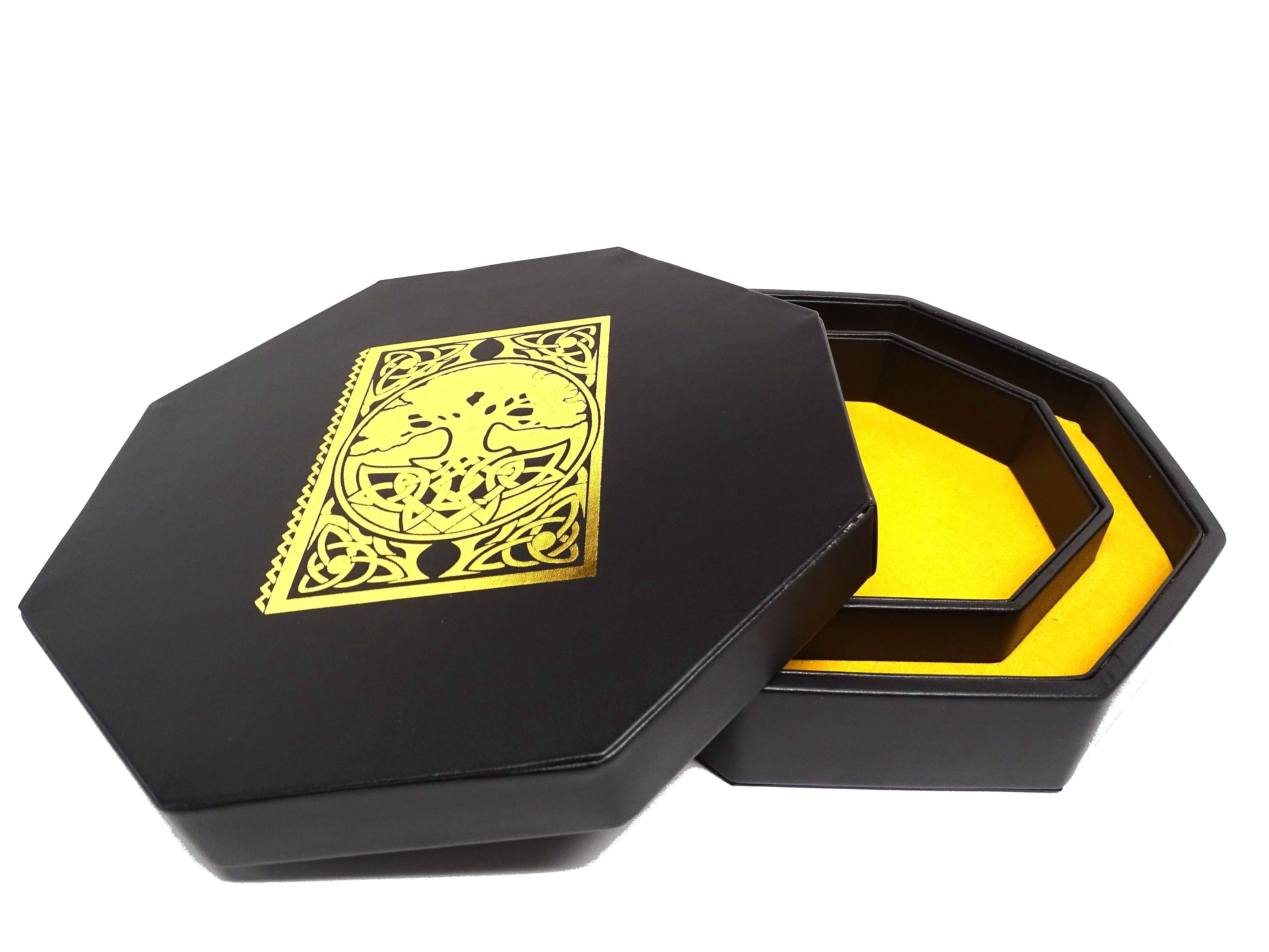 Spell Book Dice Tray With Dice Staging Area and Lid - Bards & Cards