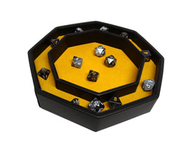 Spell Book Dice Tray With Dice Staging Area and Lid - Bards & Cards