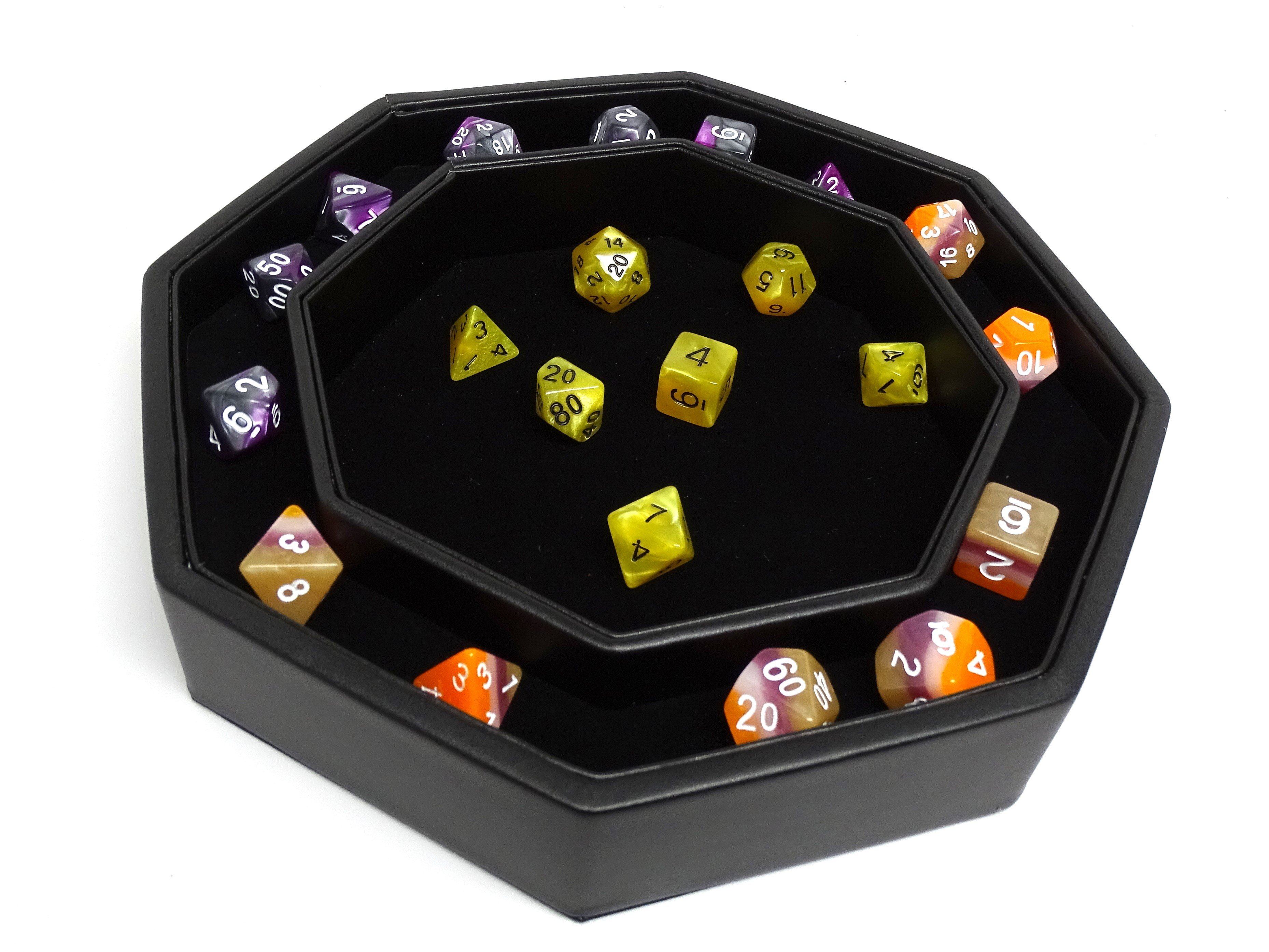 Green Cthulhu Dice Tray With Dice Staging Area and Lid - Bards & Cards