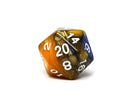 Blue and Amber Granite Dice Collection - 7 Piece Set - Bards & Cards