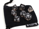 Dark Translucent Dice - 7 Piece Set - Bards & Cards