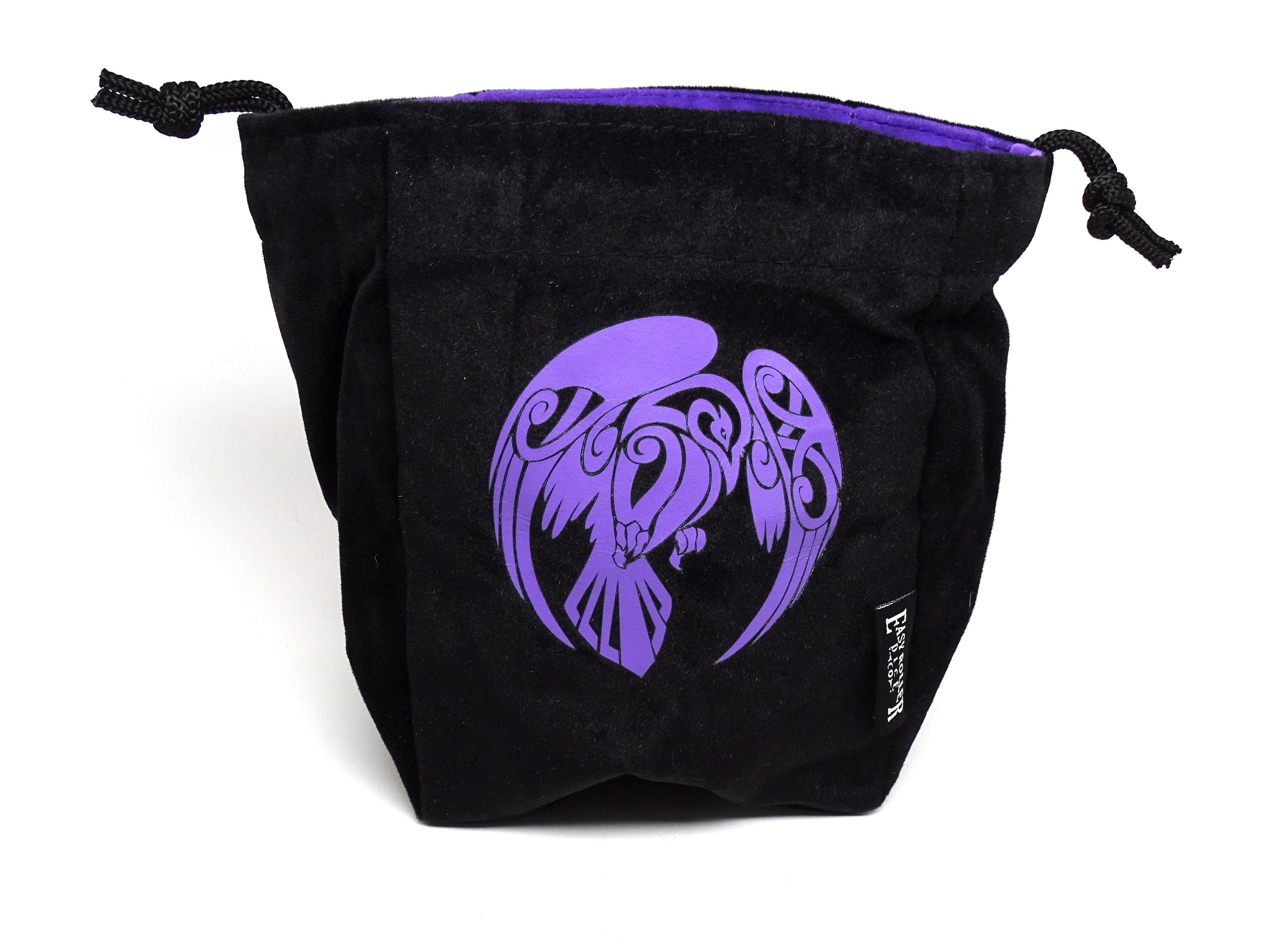 Raven Reversible Microfiber Self-Standing Large Dice Bag - Bards & Cards