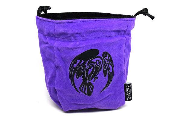 Raven Reversible Microfiber Self-Standing Large Dice Bag - Bards & Cards