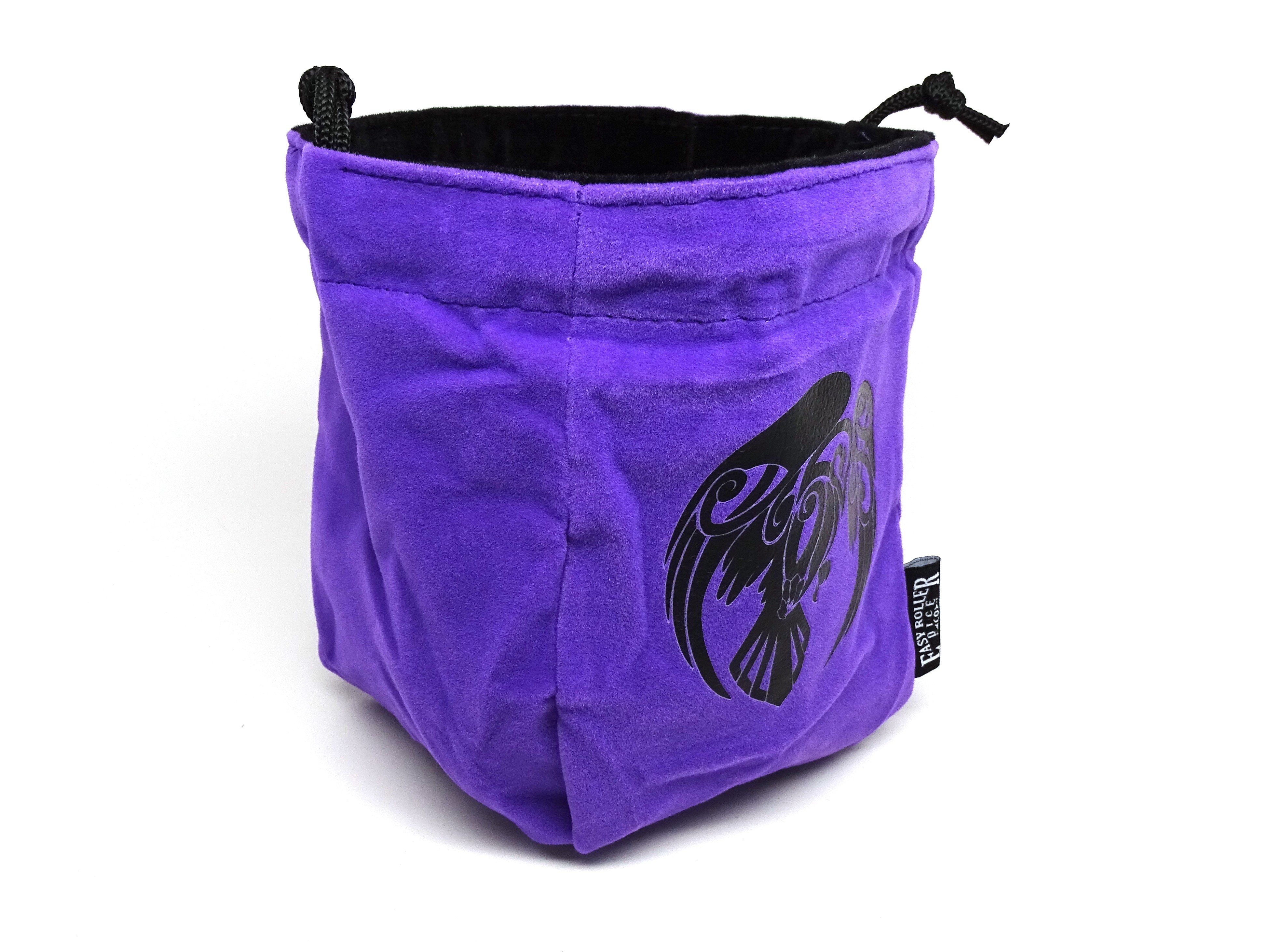 Raven Reversible Microfiber Self-Standing Large Dice Bag - Bards & Cards