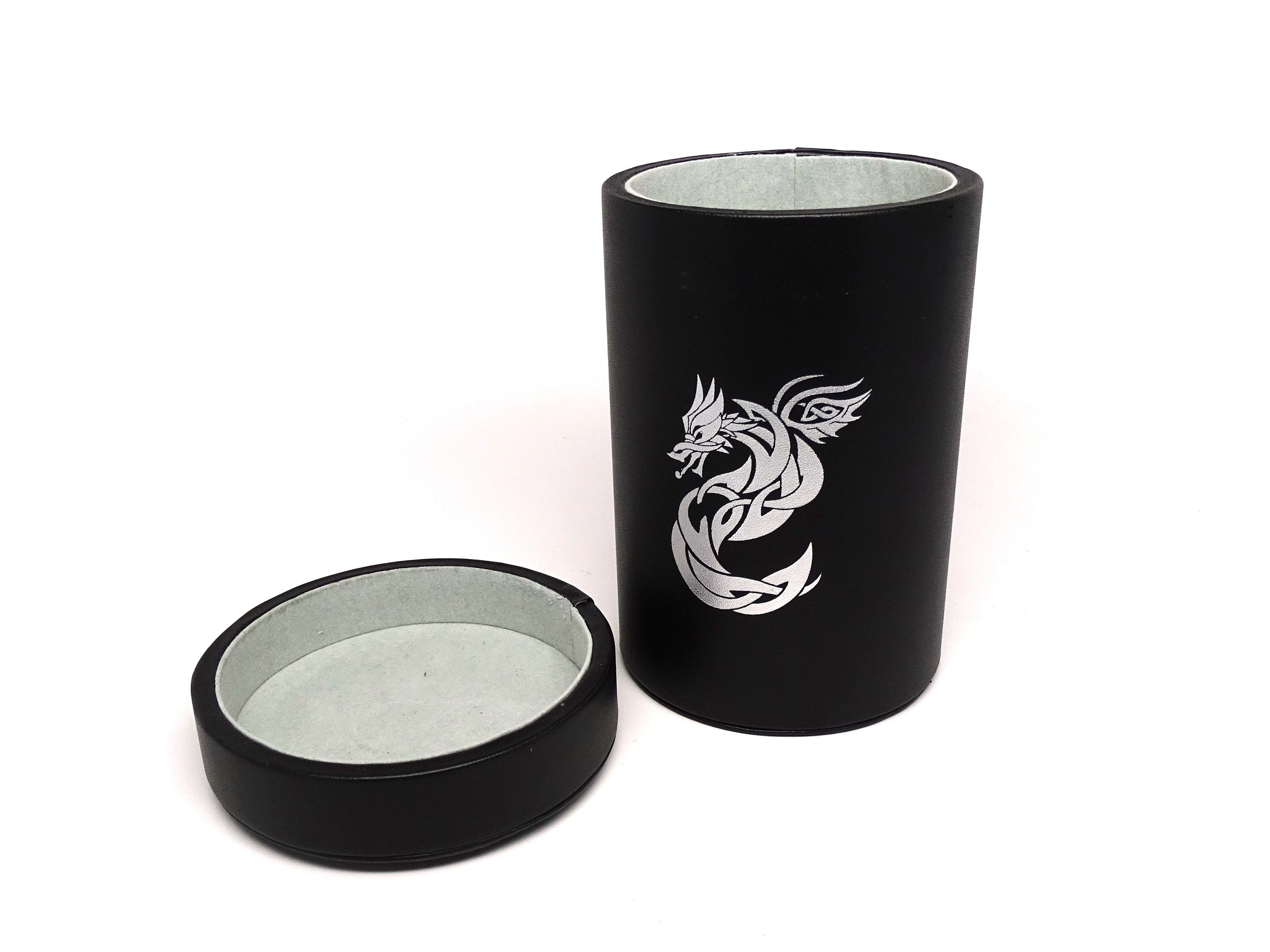 Over Sized Dice Cup - Celtic Knot Dragon Design - Bards & Cards