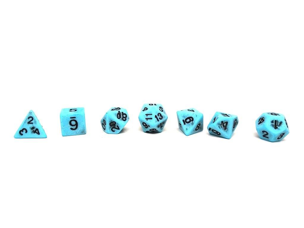 Ancient Topaz Dice Collection - 7 Piece Set - Bards & Cards