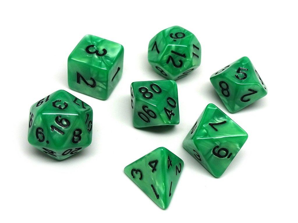 Kelly Green Marble - 7 Piece Set - Bards & Cards