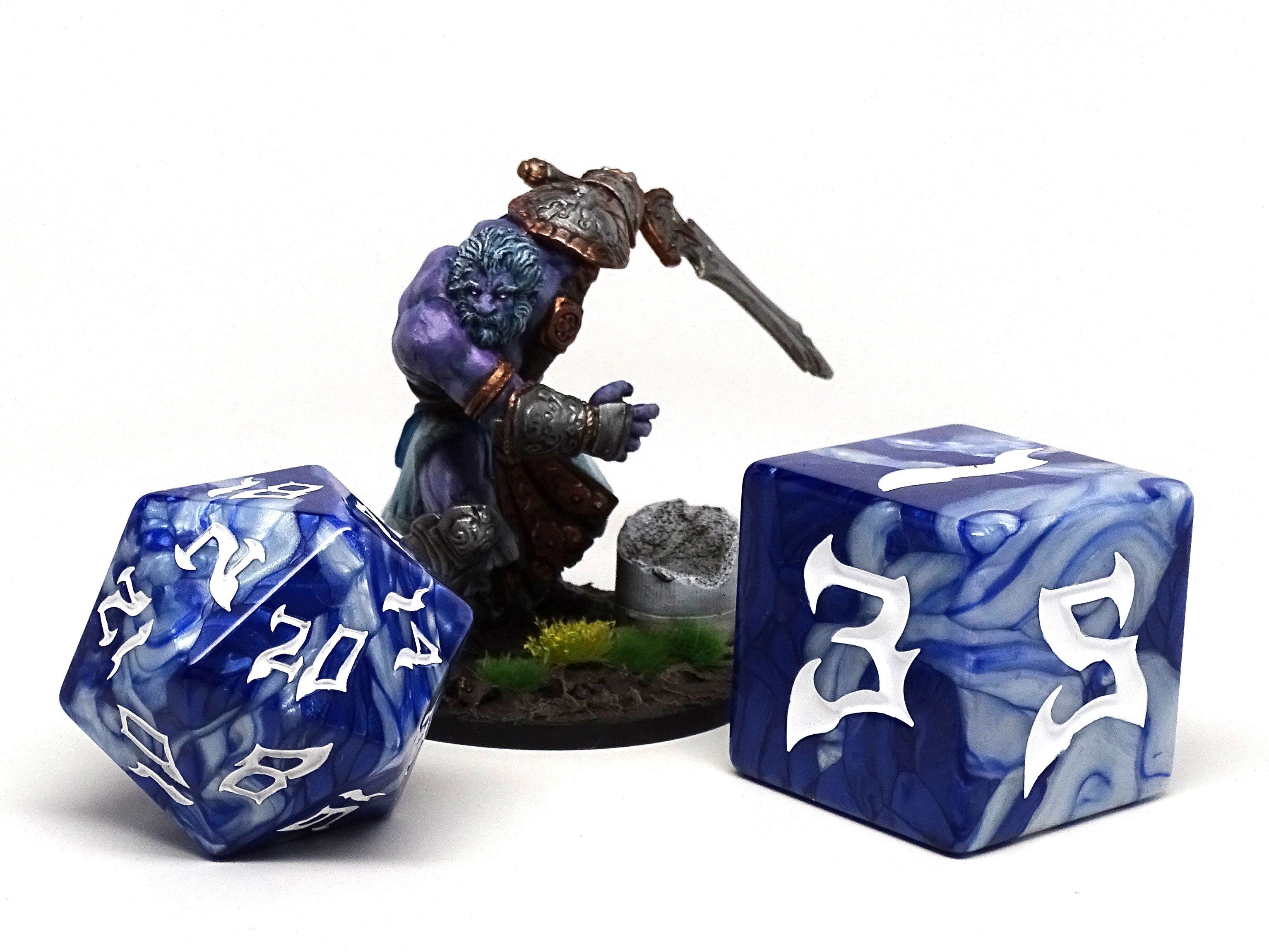 48mm Dice of the Giants - Storm Giant D20 - Bards & Cards