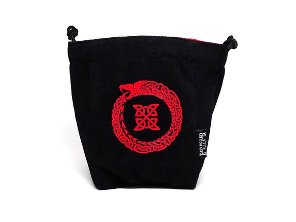 Ouroboros Reversible Microfiber Self-Standing Large Dice Bag - Bards & Cards