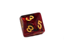 D10 Pack - Ten Count Pack of Lava Swirl 10 Sided Dice - Bards & Cards